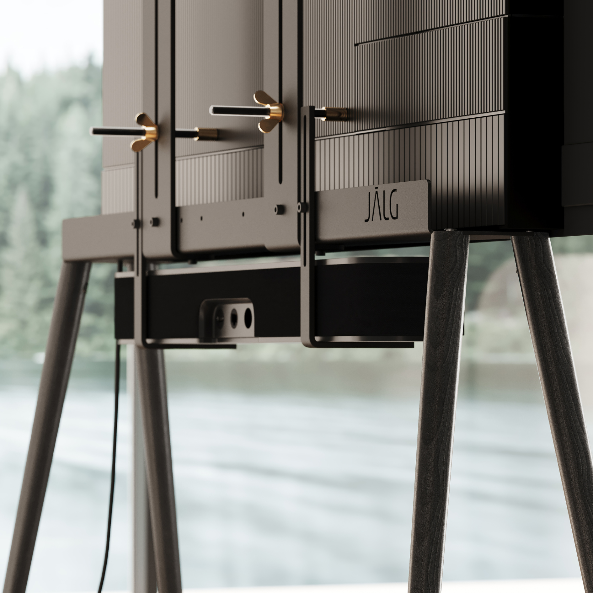 JALG TV-Stand Oak / YakiSugi 42" - 55"